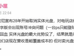 索尼2028停产游戏光盘冲击线下电玩店生存根基