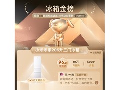 小米205L三门冰箱639元