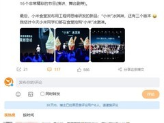小米发布三款小米冰淇淋：工程师研发、食堂首发、复刻本味