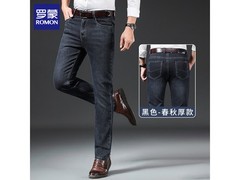 罗蒙2025秋冬加绒牛仔裤低至58.99元