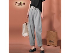 子牧棉麻女士休闲裤，到手59元包邮