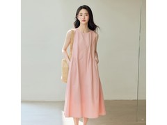 茵曼女士无袖连衣裙5折仅119元