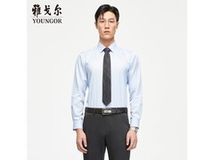 雅戈尔浅蓝长袖衬衫329.18