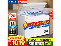 星星300升冰柜-30℃速冻，到手仅866元