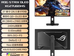 ROG XG27UQDMS电竞屏直降2000元！