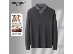 杉杉400G纯羊毛男士衫134元
