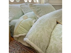 轩蓝仕A类牛奶绒四件套259元