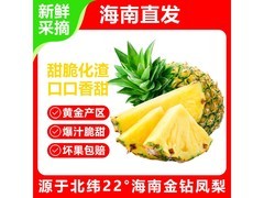 海南金钻凤梨直采新鲜，原价19.9元券后14.9元