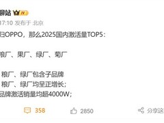 2025年中国智能手机市场排名出炉：vivo第一，小米第二，苹果增速领跑