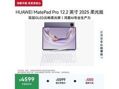华为柔光版平板电脑幻影紫，到手4573元