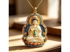 古法金珐琅彩观音吊坠超值优惠，到手仅299元！
