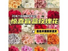 与花同行玫瑰盲盒10枝，原价19.99元，券后9.99元！