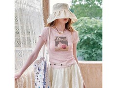 妖精的口袋印花短袖T恤68.75元