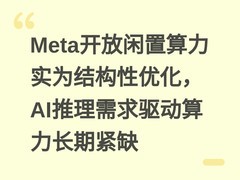 Meta开放闲置算力实为结构性优化，AI推理需求驱动算力长期紧缺