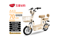 五星钻豹燕麦棕长续航电动车低至1199元