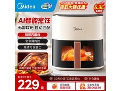 美的AI空气炸锅5L到手192元