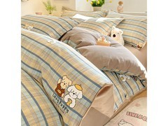 AIDLI纯棉小狗图案床品四件套119元