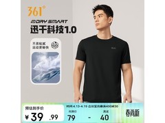 361°男士速干短袖T恤34元