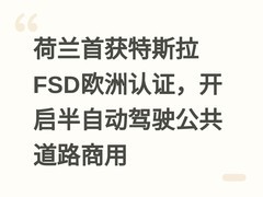 荷兰首获特斯拉FSD欧洲认证，开启半自动驾驶公共道路商用