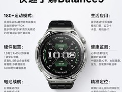 AMAZFIT Balance3智能手表寒霜银版