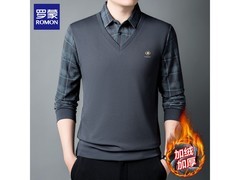 罗蒙男士秋冬加绒毛衣低至53.87元