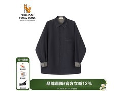 William Fox男装湛蓝复古牛仔衬衫