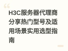H3C服务器代理商分享热门型号及适用场景实用选型指南