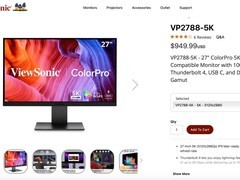 优派推出27英寸5K显示器 VP2788-5K
