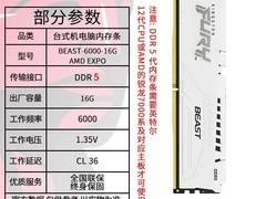 金士顿野兽DDR5 6000MHz 32GB套条