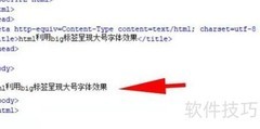 HTML中用big标签放大字体
