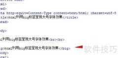 HTML中用big标签放大字体