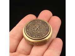 米良品黄铜禅心经陀螺摆件29.9包邮