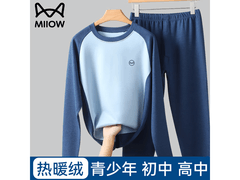 猫人青少年保暖内衣套装5折仅57.45元