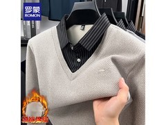 罗蒙男士冬季雪貂绒毛衣6.3折仅53.87元