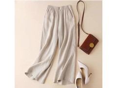 QITA女士夏日水洗棉阔腿裤特价来袭