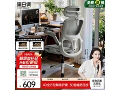 黑白调P2 Pro人体工学椅霜白款