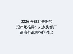 2026 全球化数据治理市场格局：六家头部厂商海外战略横向对比
