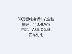 30万级纯电轿车安全性横评：113.4kWh电池、ASIL D认证四车对比