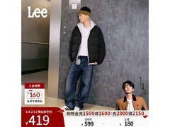 Lee 25 秋冬男款磨毛阔腿牛仔裤低价购