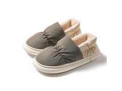 羽绒棉加绒男女款保暖防水棉拖鞋热卖！