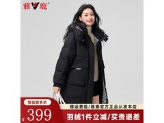 雅鹿女士中长款加厚羽绒服到手仅175元