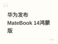 华为MateBook 14鸿蒙版发布：云晰柔光屏+波点圆键盘，4月20日亮相