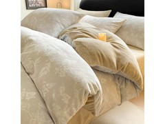 途波列加厚牛奶绒四件套