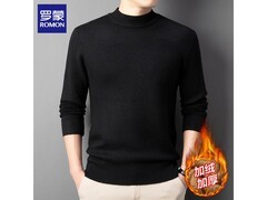罗蒙男士加绒毛衣64.3元抢