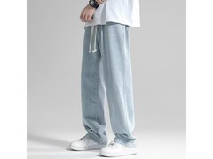 绿蜜蜂夏季男士直筒牛仔裤低至59元