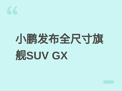 小鹏发布全尺寸旗舰SUV GX，39.98万元起售，深度融合智能家庭体验