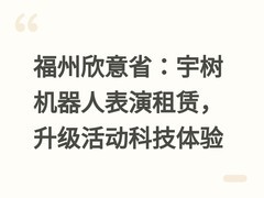 福州欣意省：宇树机器人表演租赁，升级活动科技体验