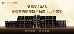 萤石揽获2026葵花奖18项重磅荣誉 ，AI驱动全场景智能家居实力加冕