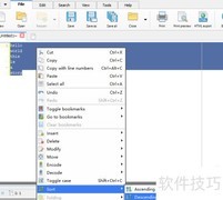 Text Editor Pro字母降序教程