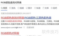 颜色表使用指南